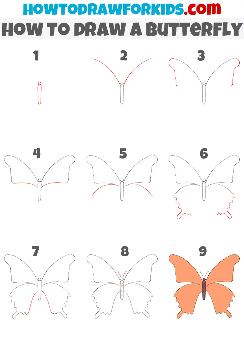 Disegno di una farfalla stilizzata