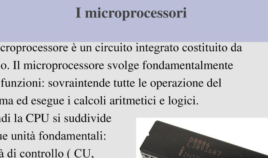 Che significa microprocessore?