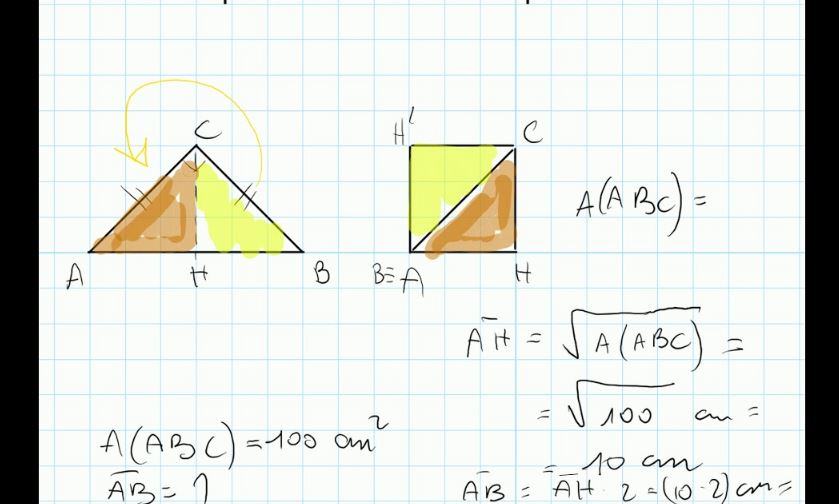 Come calcolare l'ipotenusa di un triangolo rettangolo conoscendo l'area?