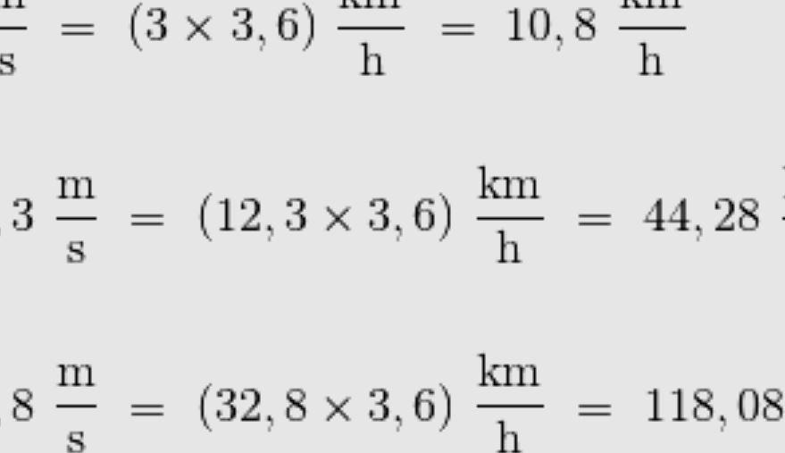 Come si calcolano i metri percorsi al secondo?