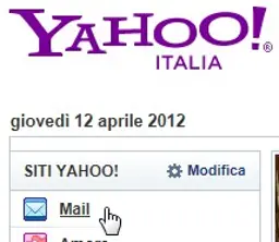 Navigazione nel menu principale dell'app di Yahoo Mail