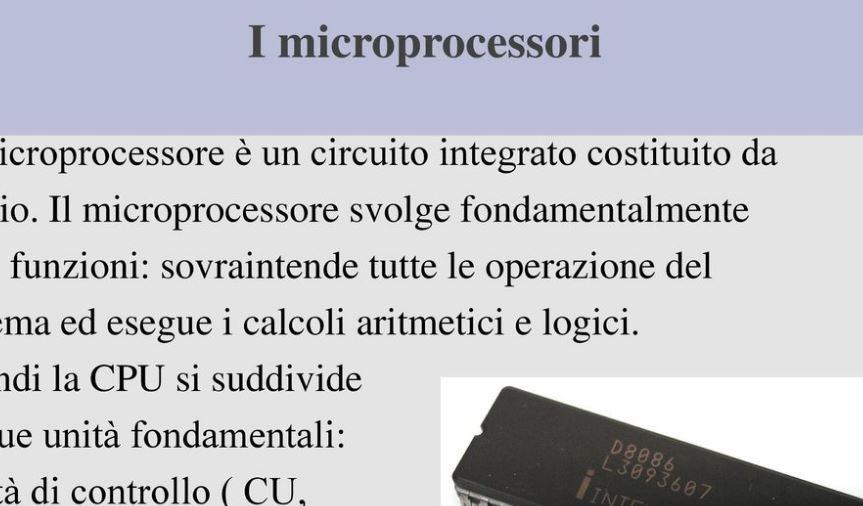 Quali operazioni svolge il microprocessore