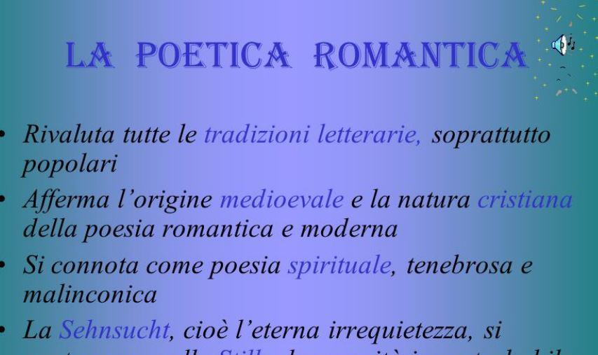 Quali sono i temi della poetica romantica?