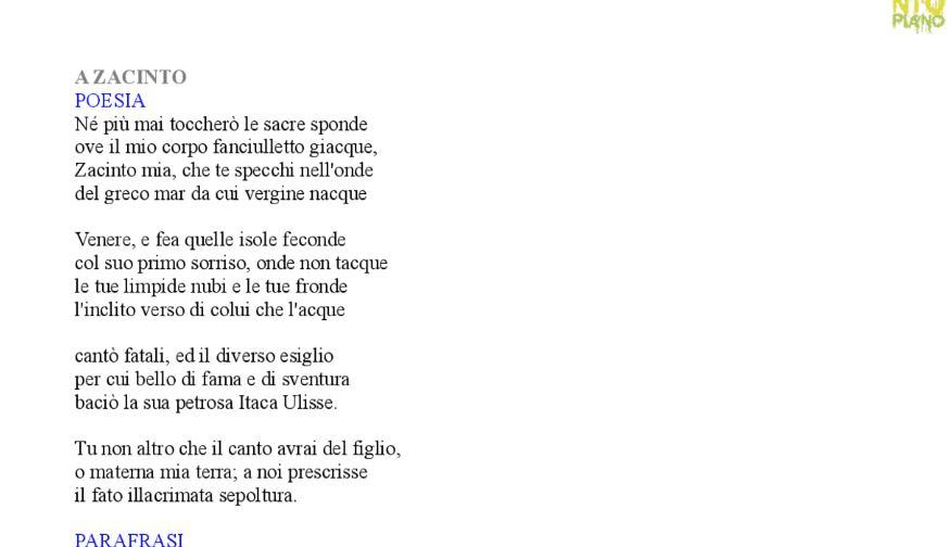 Quali tematiche tipicamente romantiche sono presenti nel sonetto A Zacinto?
