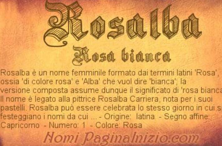 Quando ovviamente festeggia l'onomastico Rosalba?
