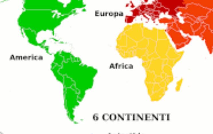 Quali sono i 5 continenti del essere umano?