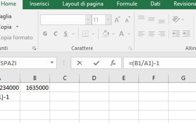 Come calcolare la percentuale di differenza tra due numeri in Excel?